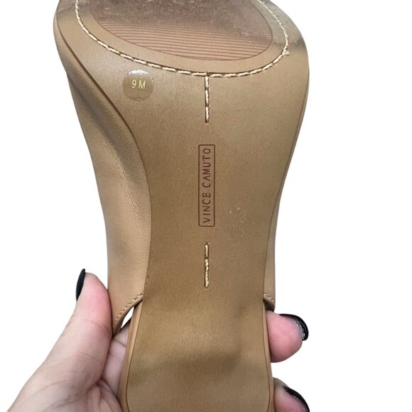 Vince Camuto Anglessi Leather Open Toe Heel Bootie women's size 9 - Picture 9 of 9